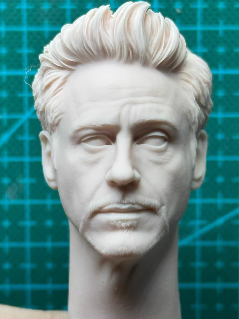 Robert Downey Jr. 1/6 scale unpainted head sculpt Tony Stark