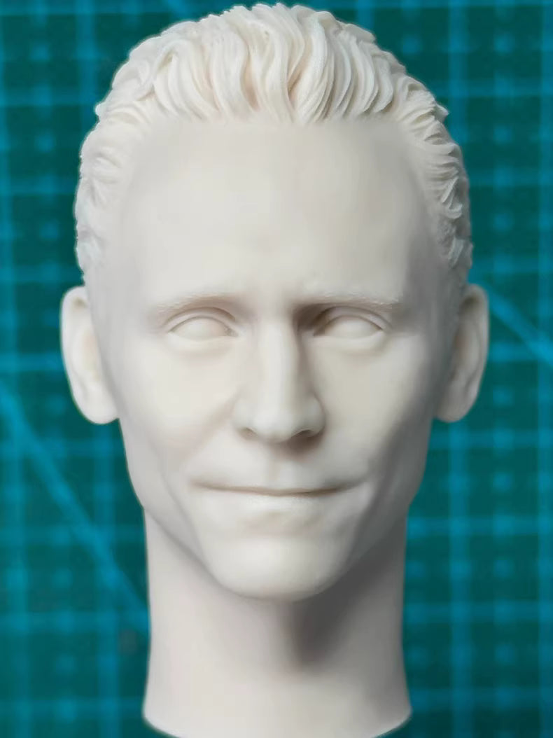 Tom Hiddleston 1/6 scale unpainted head sculpt