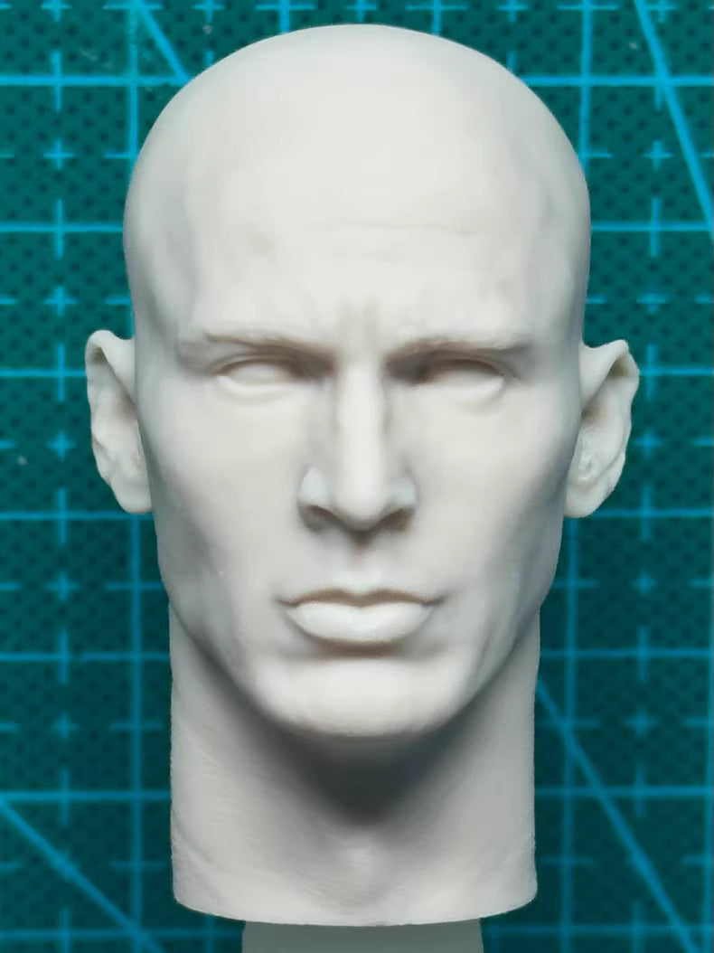 Chris Evans 1/6 scale unpainted head sculpt Captain America Steven Rogers