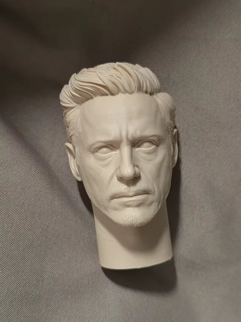 Robert Downey Jr. Iron Man Tony Stark 1/6 scale unpainted head sculpt