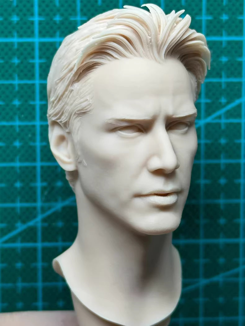 Keanu Reeves 1/6 scale unpainted head sculpt