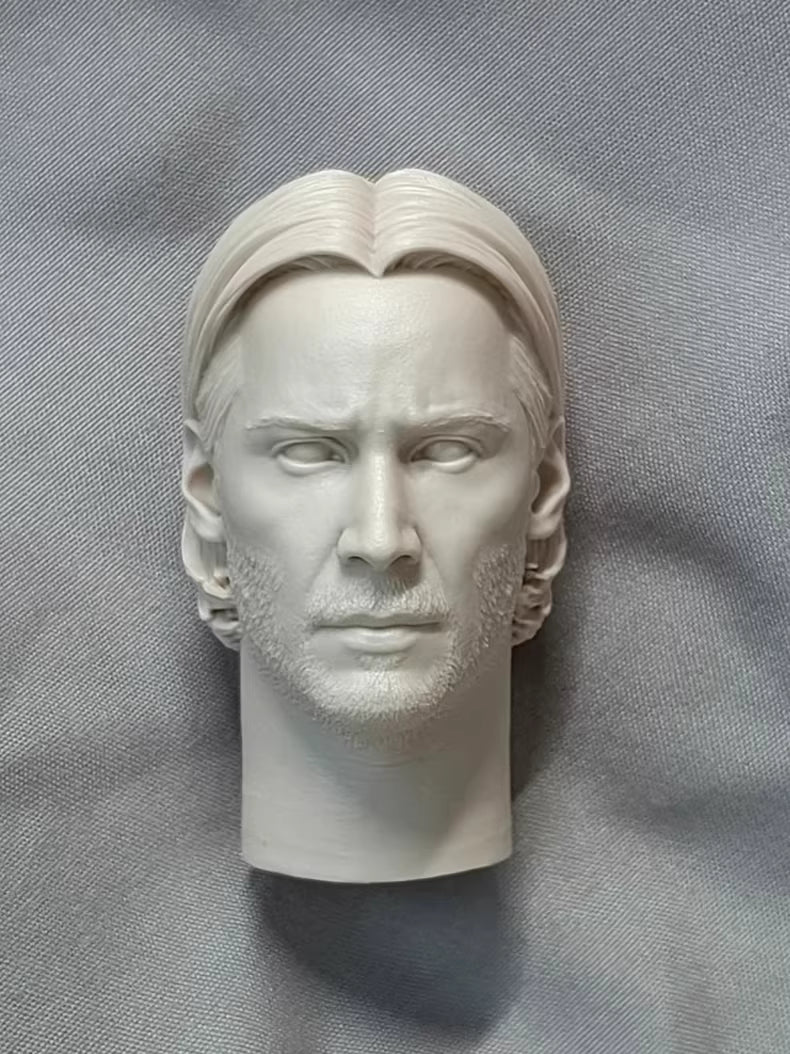 Keanu Reeves John Wick 1/6 scale unpainted head sculpt