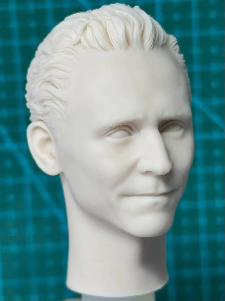 Tom Hiddleston 1/6 scale unpainted head sculpt