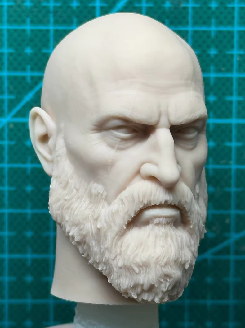 Kratos God of War 1/6 scale unpainted head sculpt