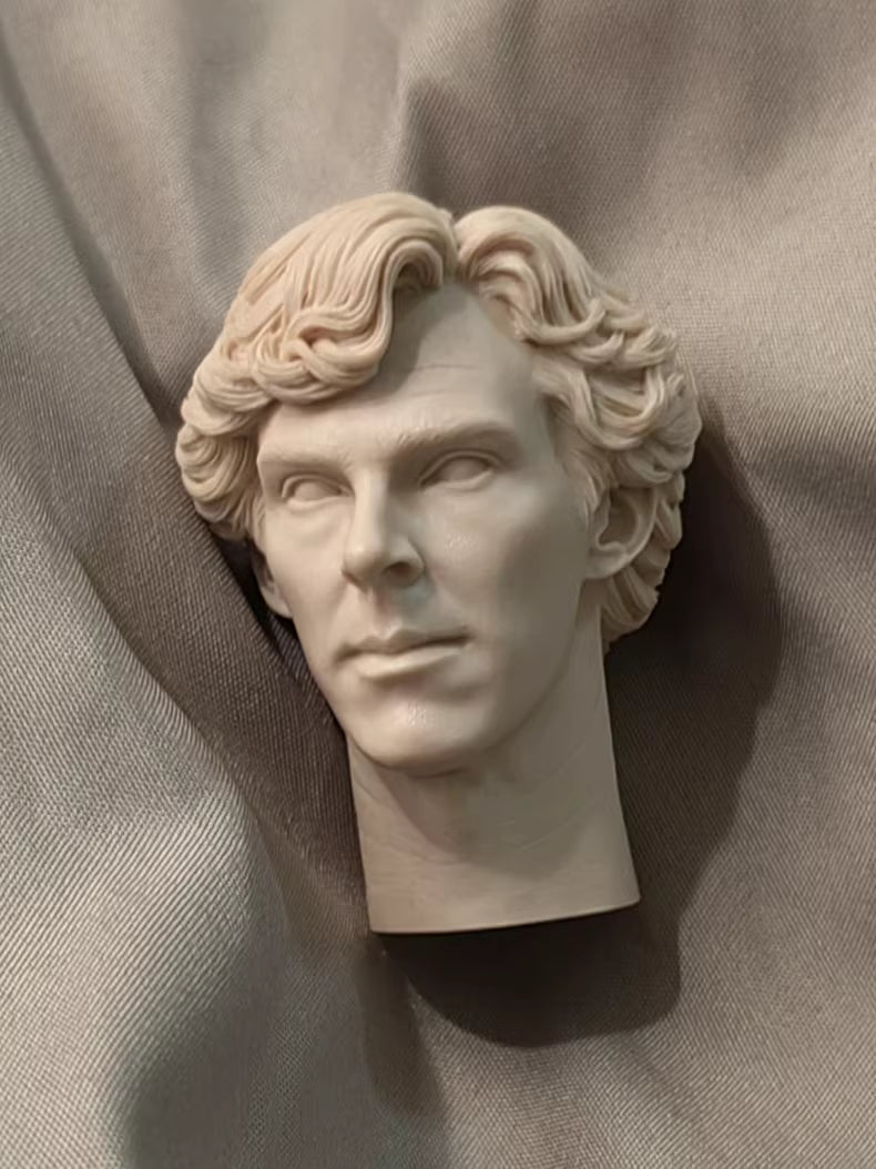 Benedict Cumberbatch Sherlock 1/6 scale unpainted head sculpt