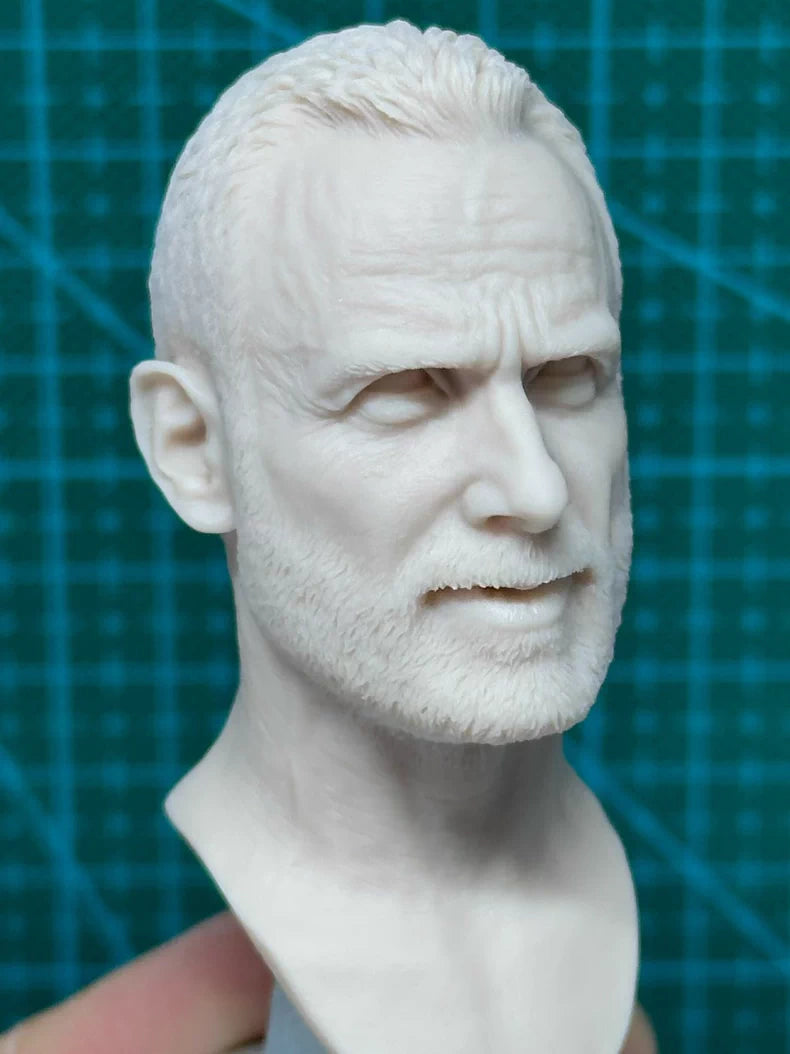 Andrew Lincoln 1/6 scale unpainted head sculpt The Walking Dead