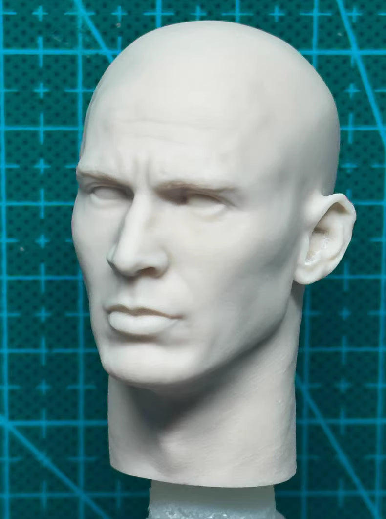 Chris Evans 1/6 scale unpainted head sculpt Captain America Steven Rogers