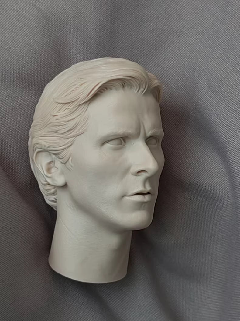 Christian Bale Batman Bruce Wayne 1/6 scale unpainted head sculpt