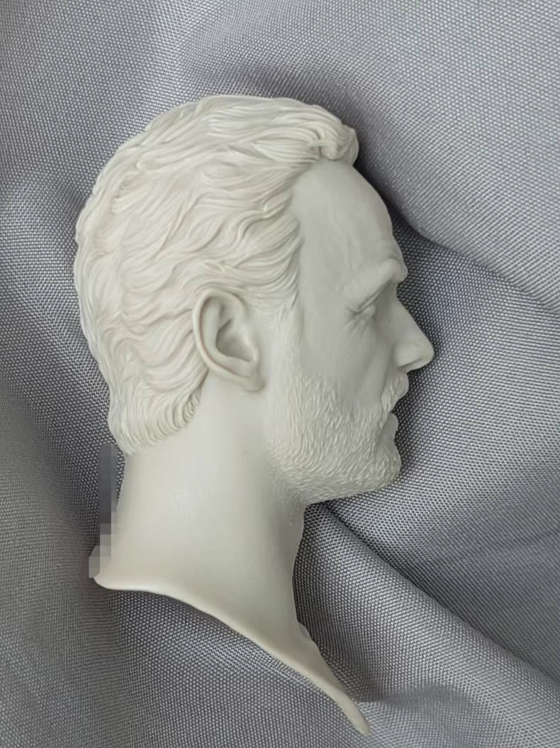 Andrew Lincoln Rick Grimes The Walking Dead 1/6 scale unpainted head sculpt
