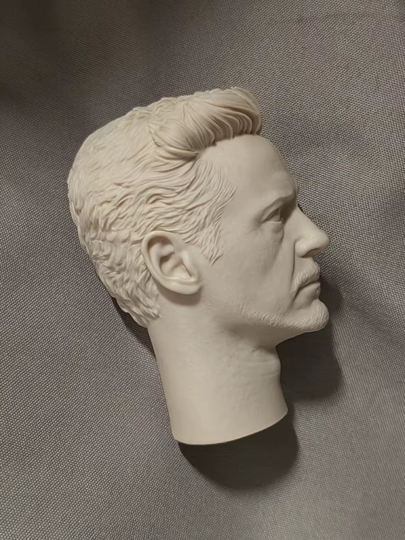 Robert Downey Jr. Iron Man Tony Stark 1/6 scale unpainted head sculpt