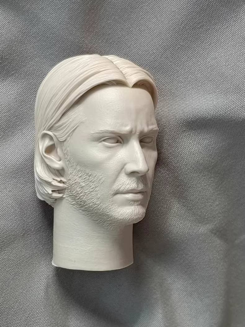 Keanu Reeves John Wick 1/6 scale unpainted head sculpt