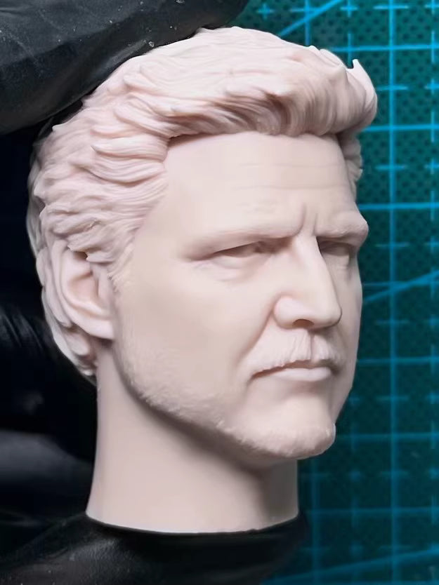 Pedro Pascal 1/6 scale unpainted head sculpt