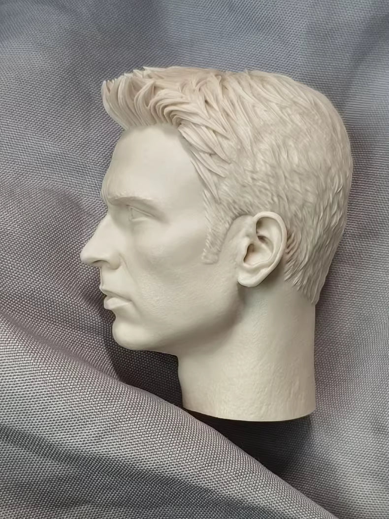 Chris Evans Captain America 1/6 scale unpainted head sculpt