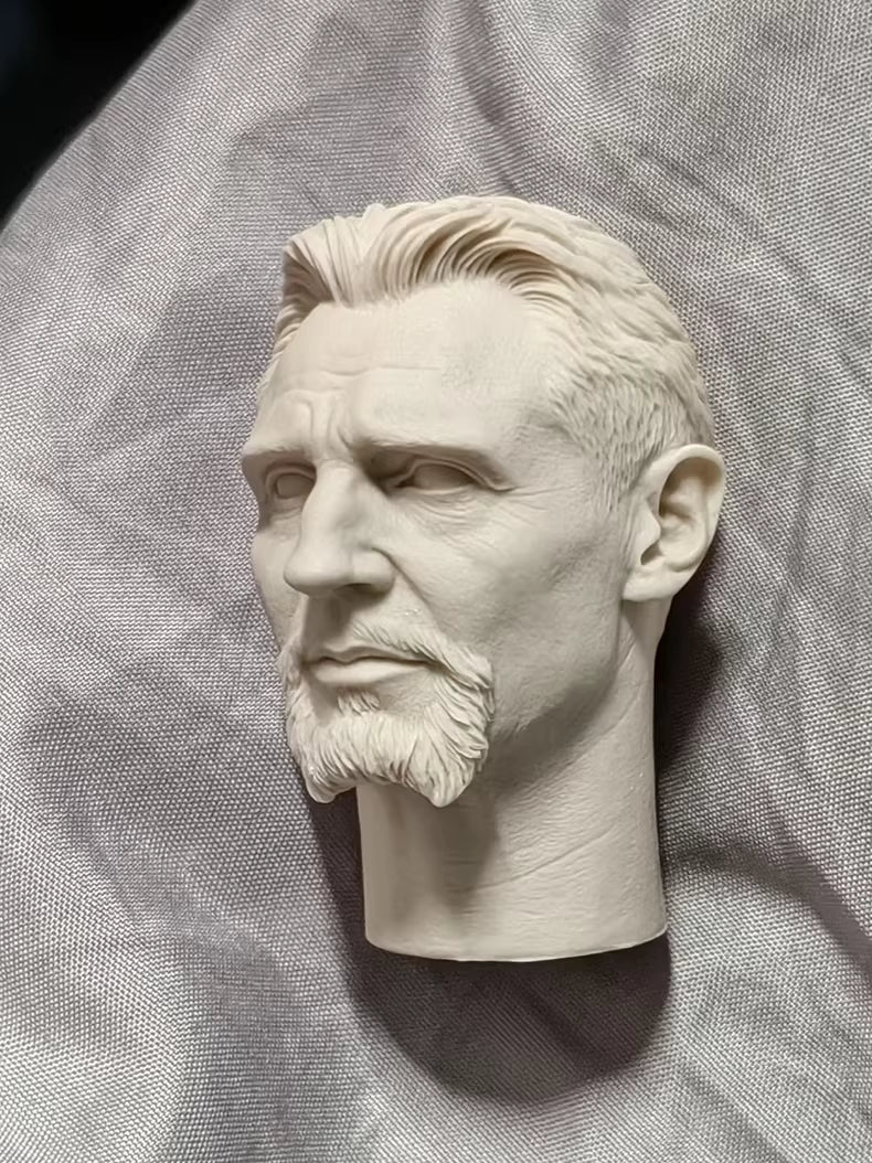 Liam John Neeson Batman Ra's al Ghul 1/6 scale unpainted head sculpt