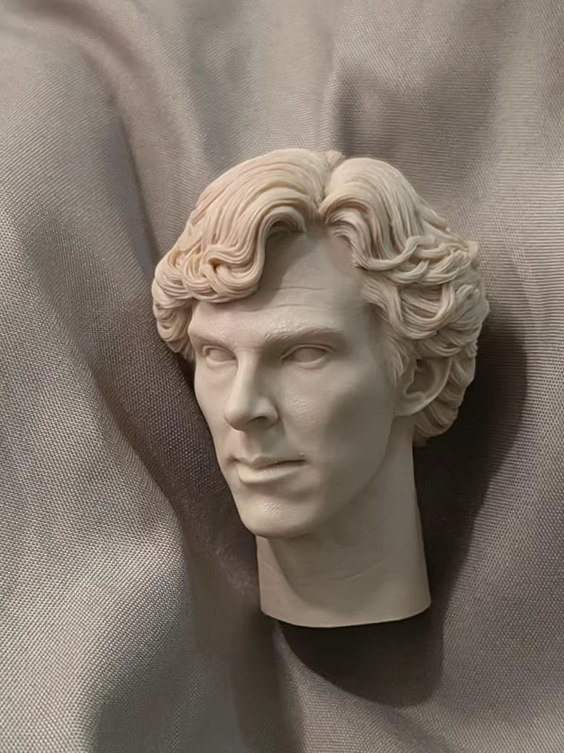 Benedict Cumberbatch Sherlock 1/6 scale unpainted head sculpt