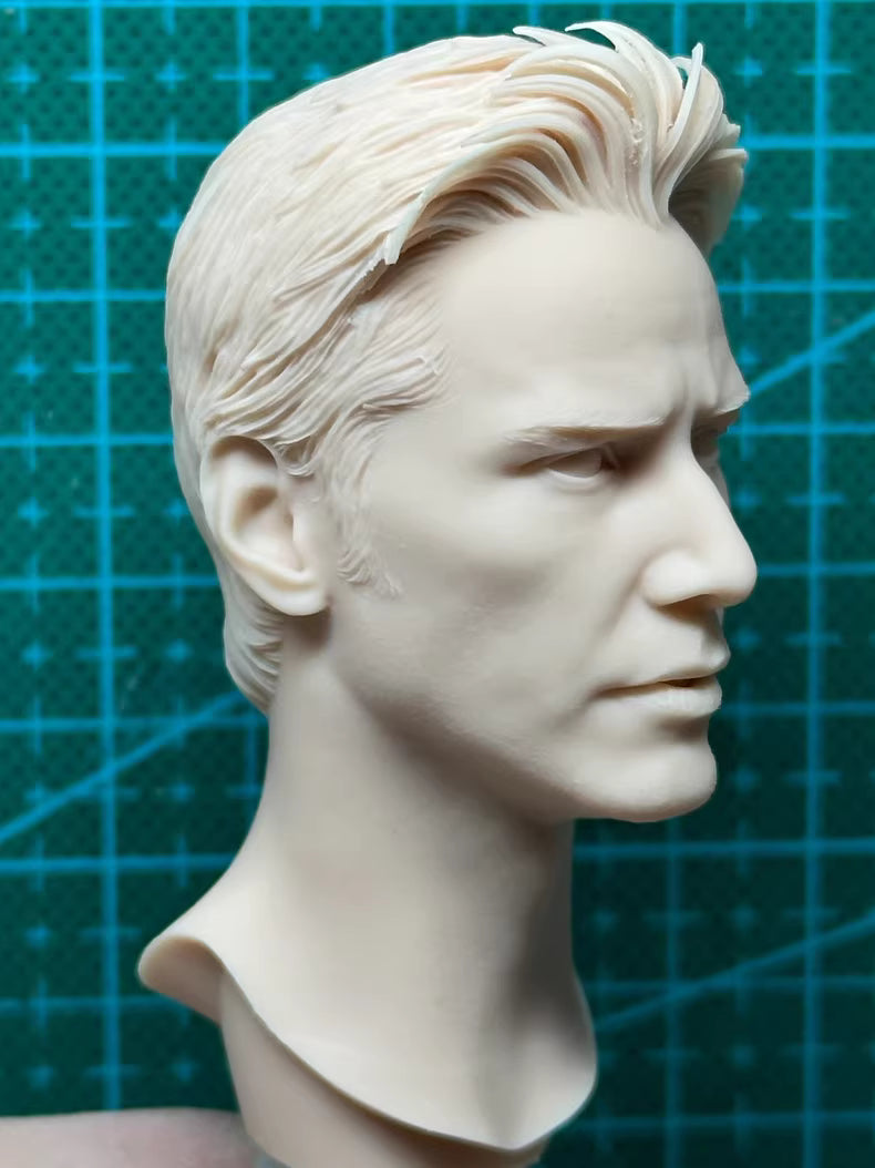 Keanu Reeves 1/6 scale unpainted head sculpt