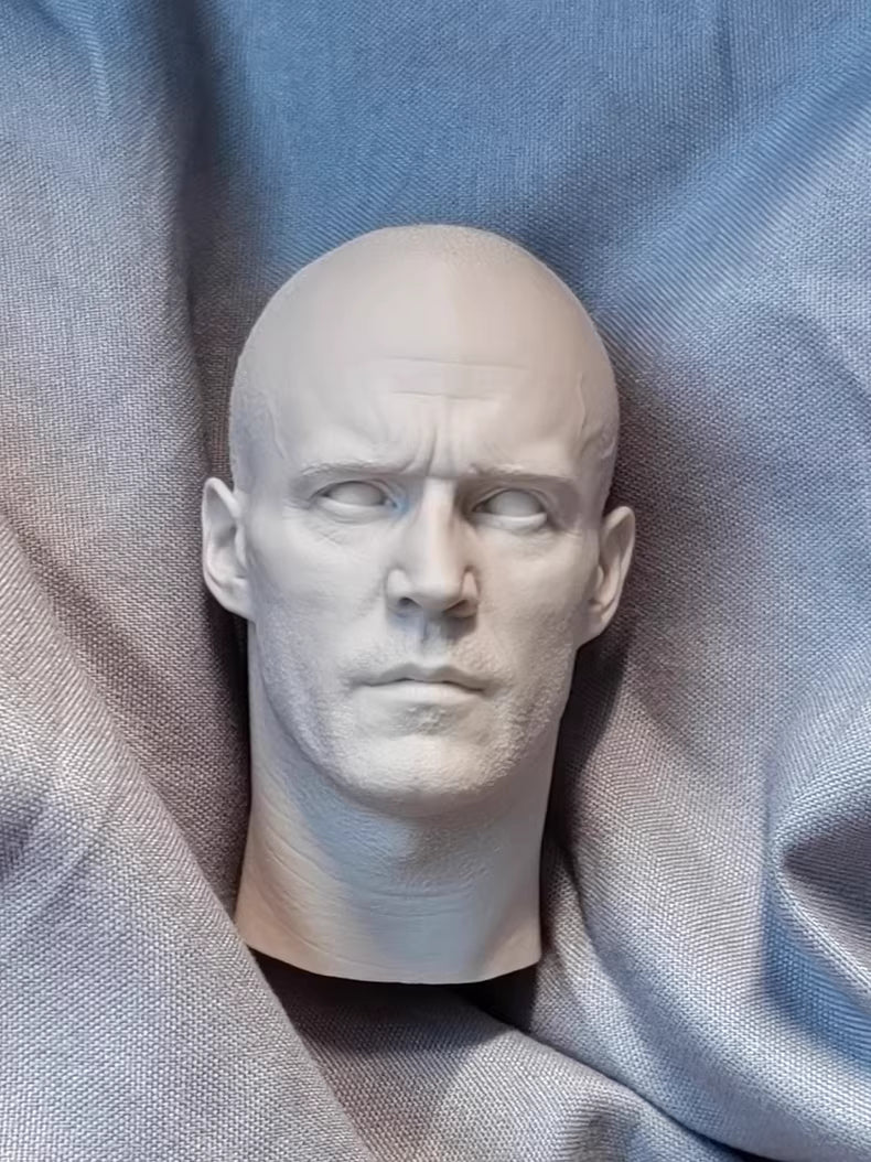 Jason Statham 1/6 scale unpainted head sculpt