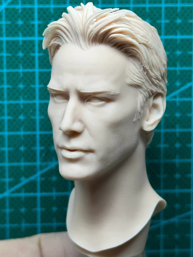 Keanu Reeves 1/6 scale unpainted head sculpt