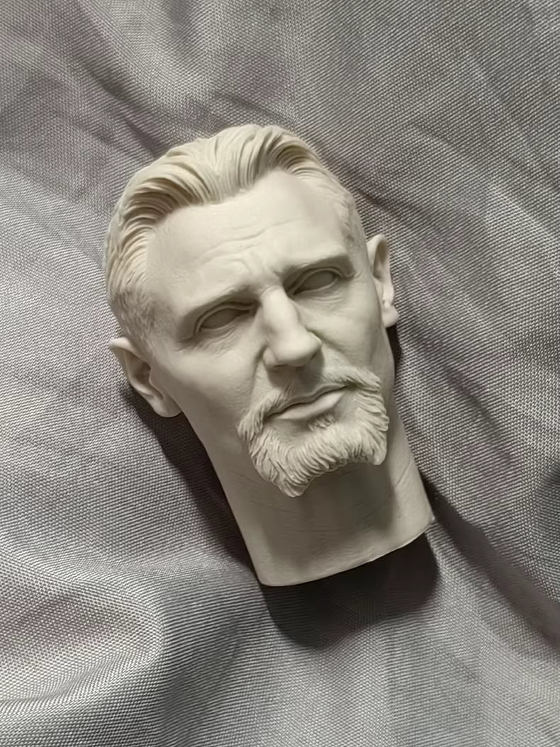 Liam John Neeson Batman Ra's al Ghul 1/6 scale unpainted head sculpt