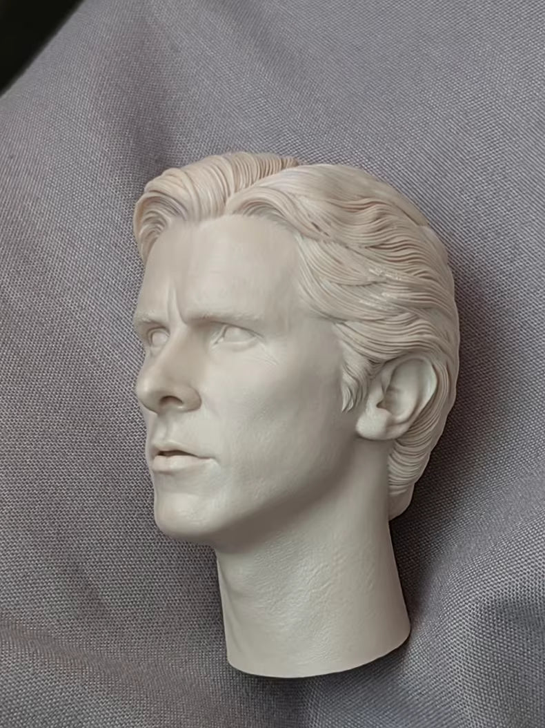 Christian Bale Batman Bruce Wayne 1/6 scale unpainted head sculpt