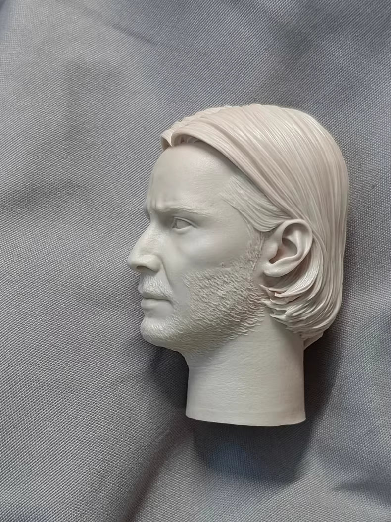 Keanu Reeves John Wick 1/6 scale unpainted head sculpt