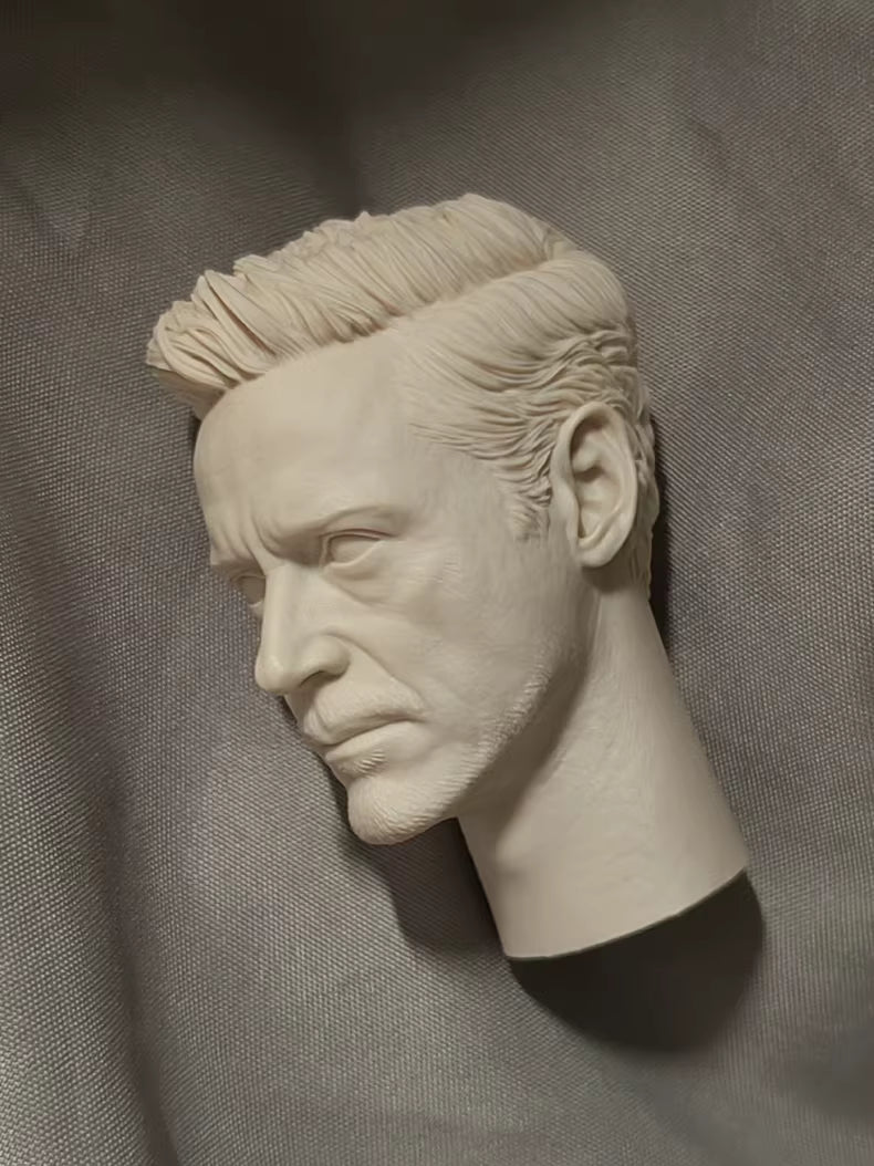 Robert Downey Jr. Iron Man Tony Stark 1/6 scale unpainted head sculpt