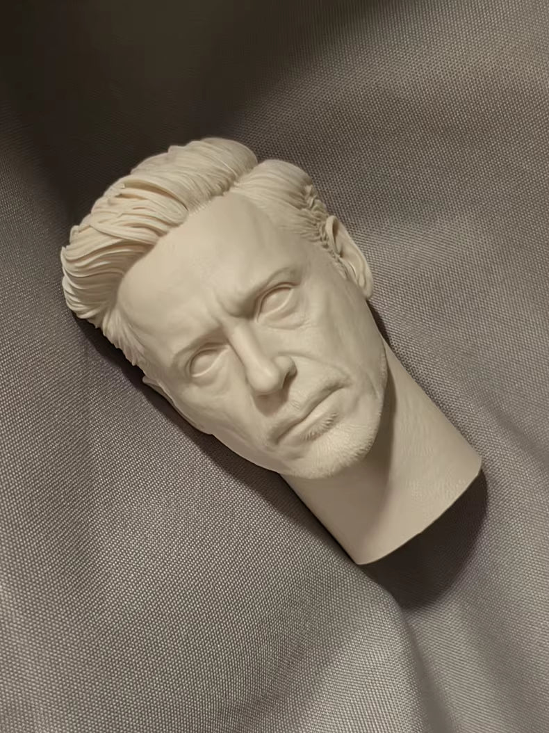 Robert Downey Jr. Iron Man Tony Stark 1/6 scale unpainted head sculpt