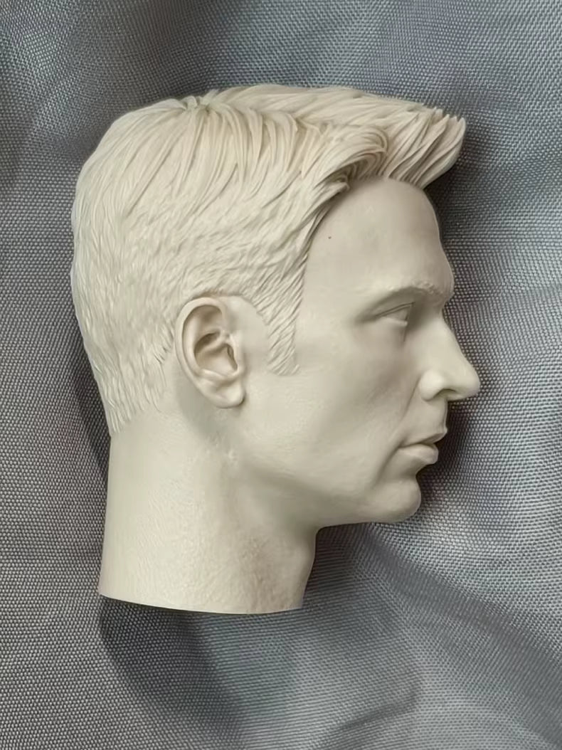 Chris Evans Captain America 1/6 scale unpainted head sculpt