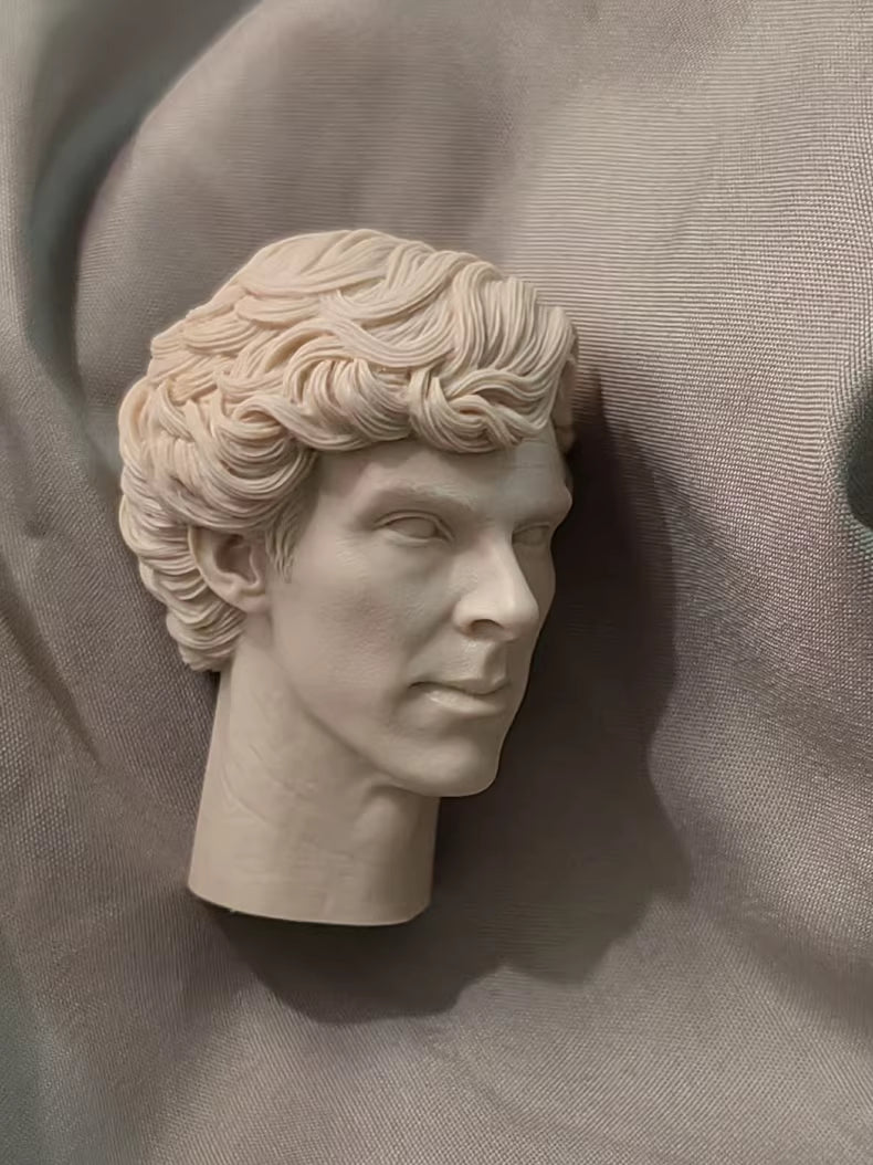 Benedict Cumberbatch Sherlock 1/6 scale unpainted head sculpt