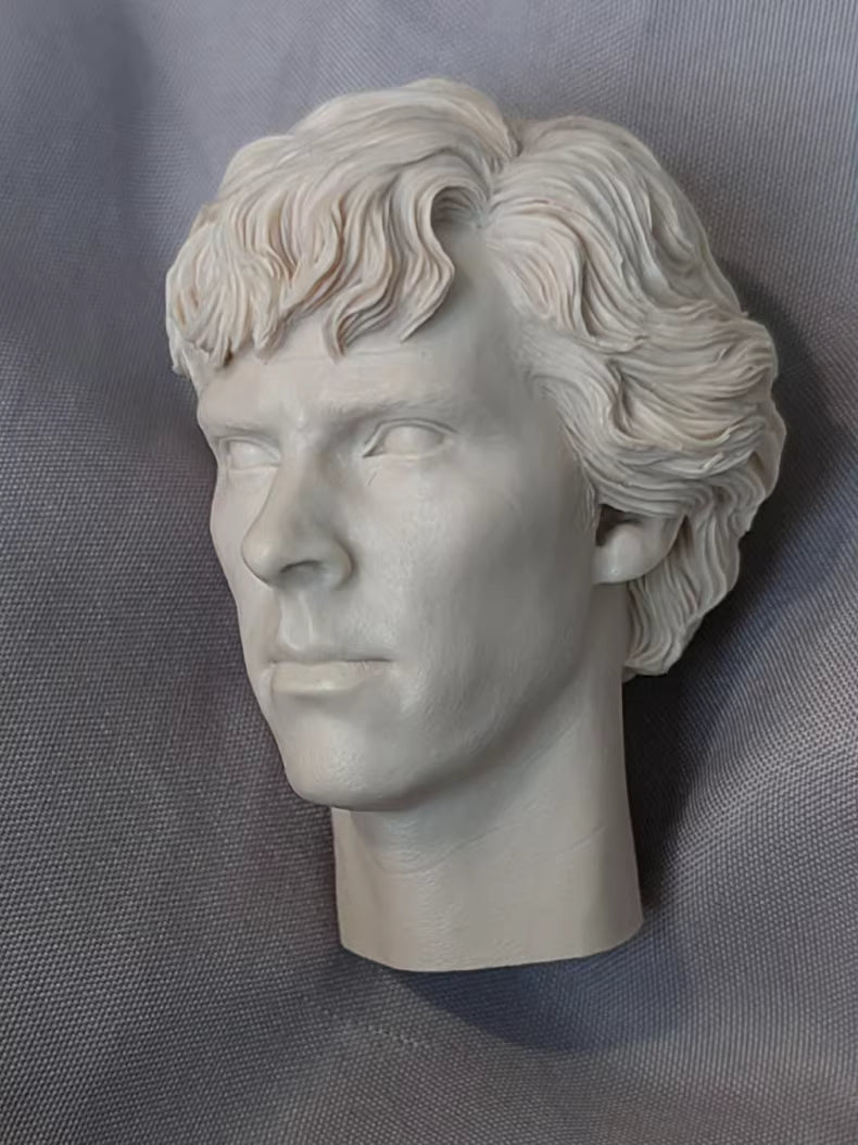 Benedict Cumberbatch Sherlock 1/6 scale unpainted head sculpt