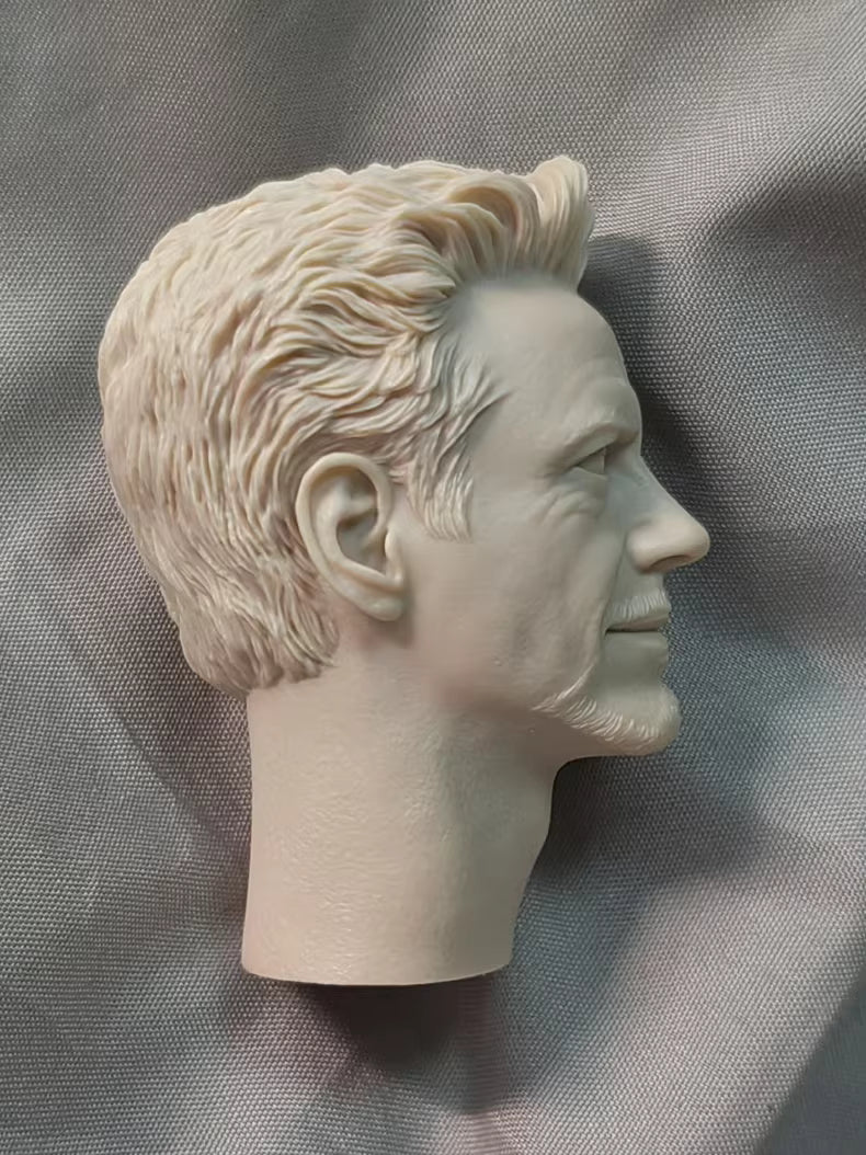 Robert Downey Jr. Iron Man Tony Stark 1/6 scale unpainted head sculpt