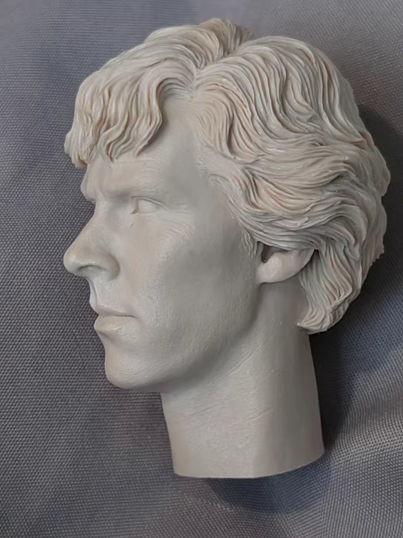 Benedict Cumberbatch Sherlock 1/6 scale unpainted head sculpt