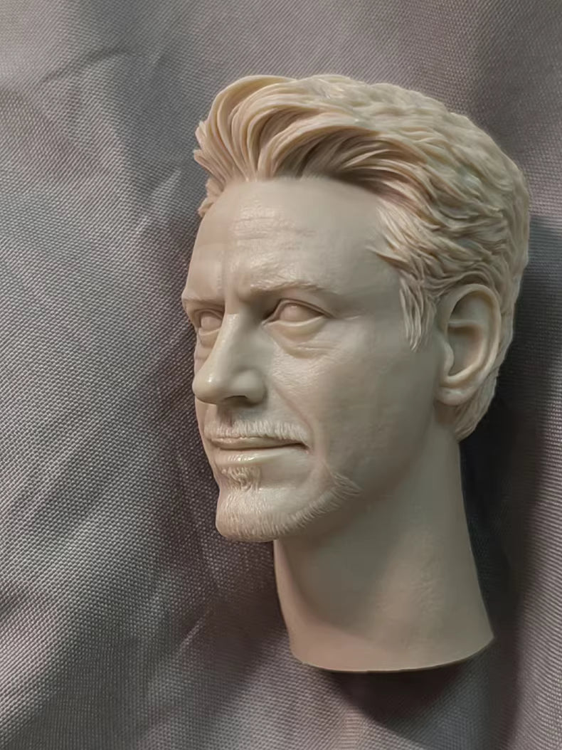 Robert Downey Jr. Iron Man Tony Stark 1/6 scale unpainted head sculpt