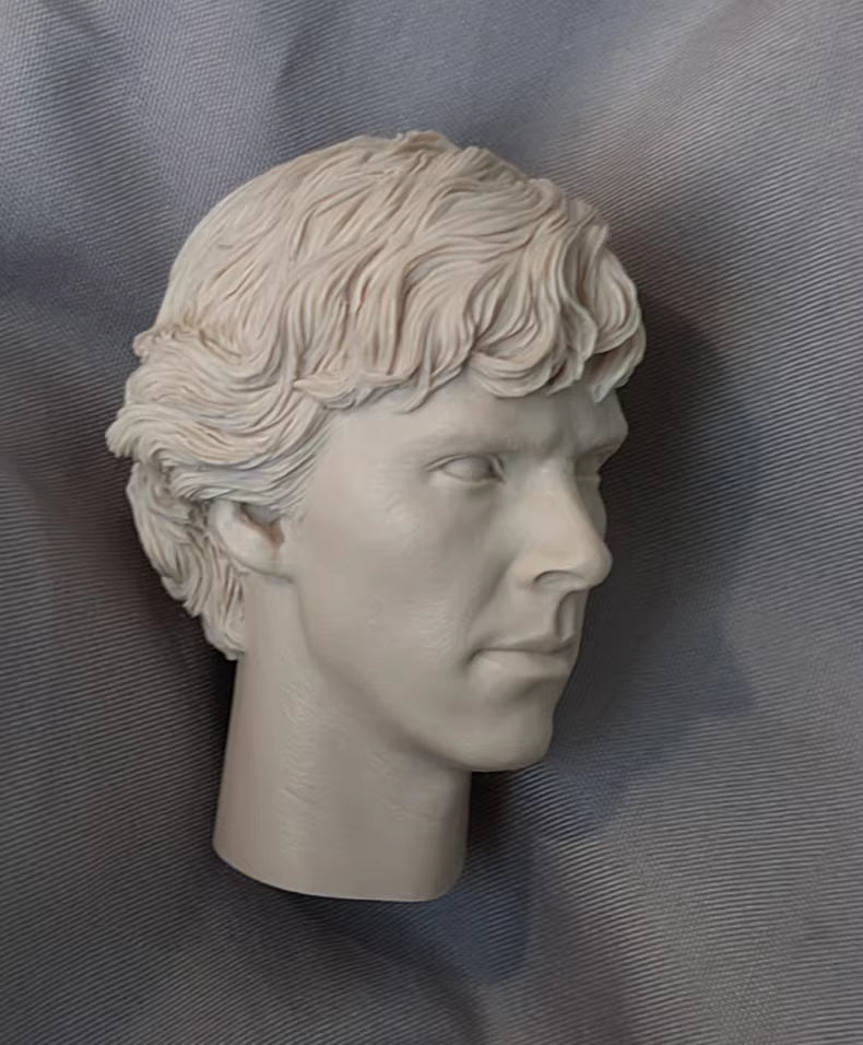 Benedict Cumberbatch Sherlock 1/6 scale unpainted head sculpt