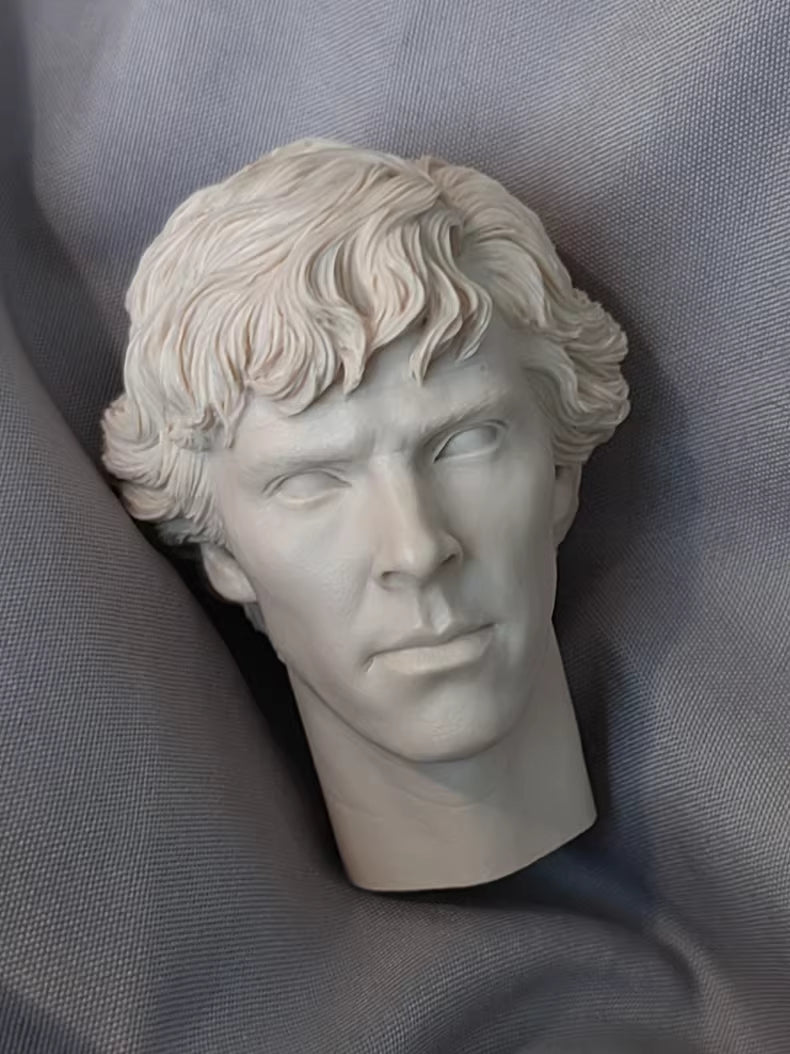 Benedict Cumberbatch Sherlock 1/6 scale unpainted head sculpt