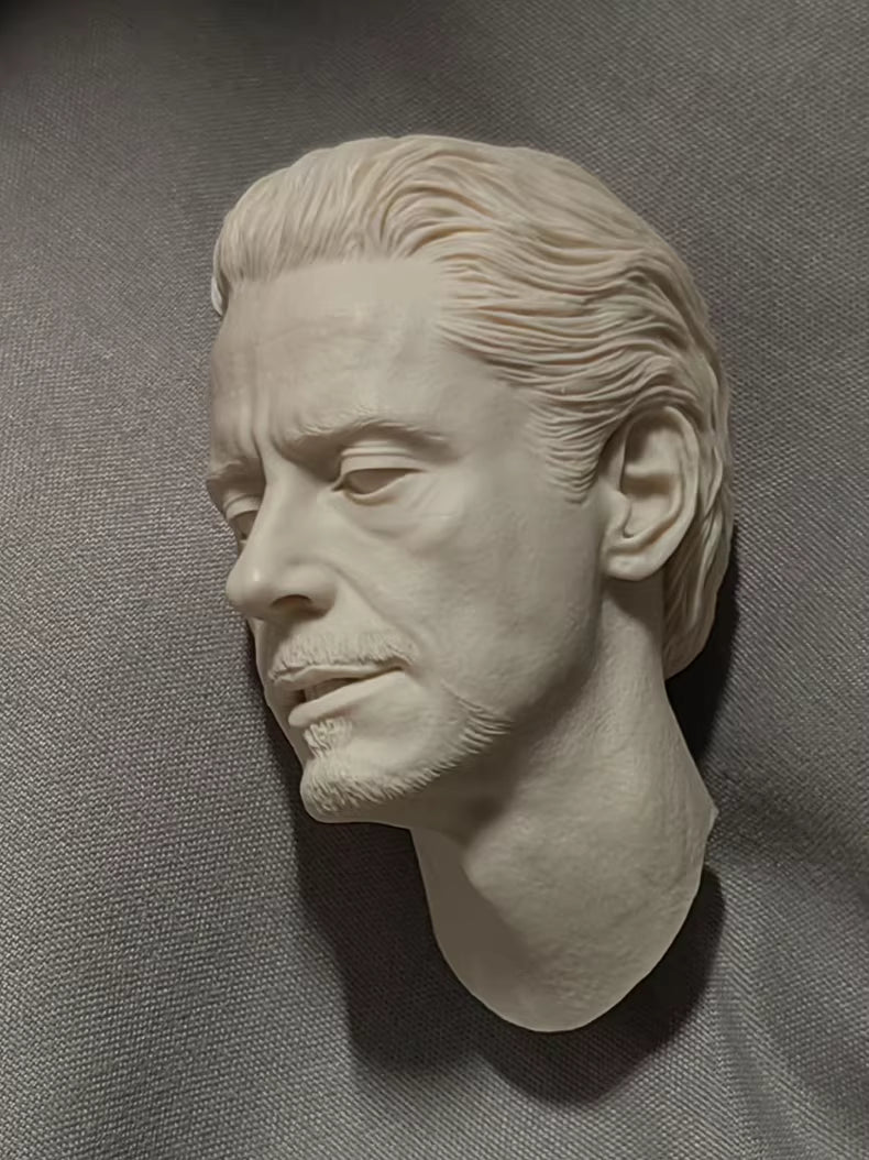 Robert Downey Jr. Iron Man Tony Stark speech 1/6 scale unpainted head sculpt