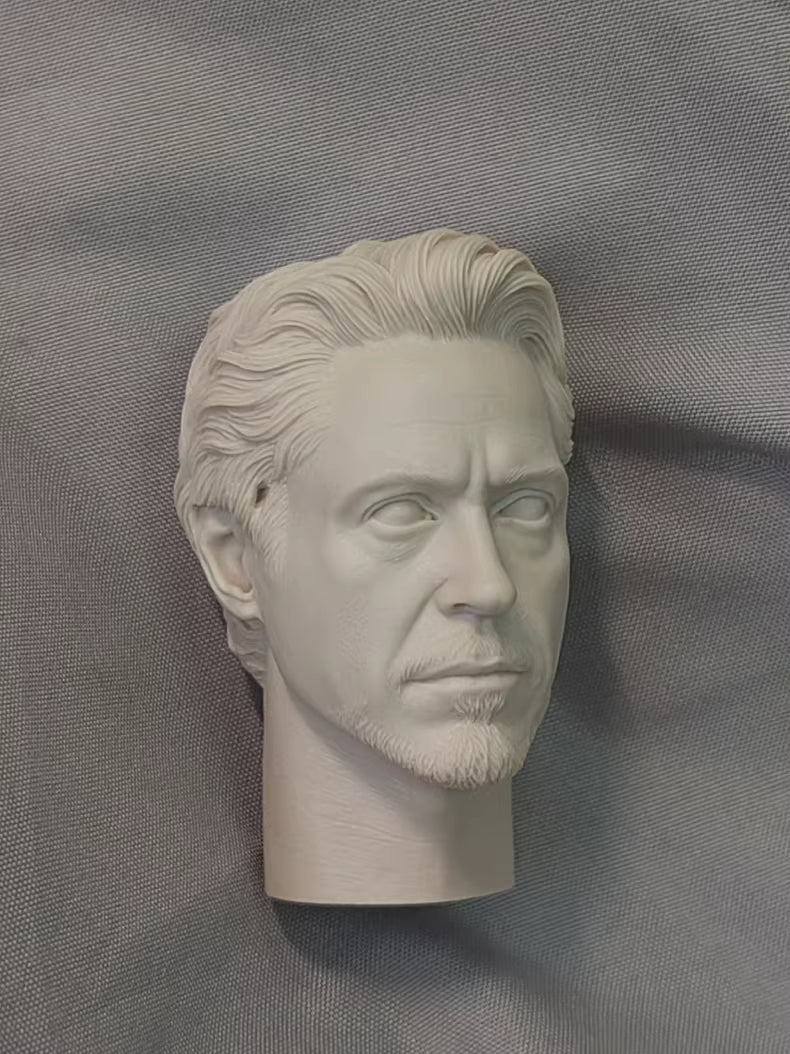 Robert Downey Jr. Iron Man Tony Stark 1/6 scale unpainted head sculpt