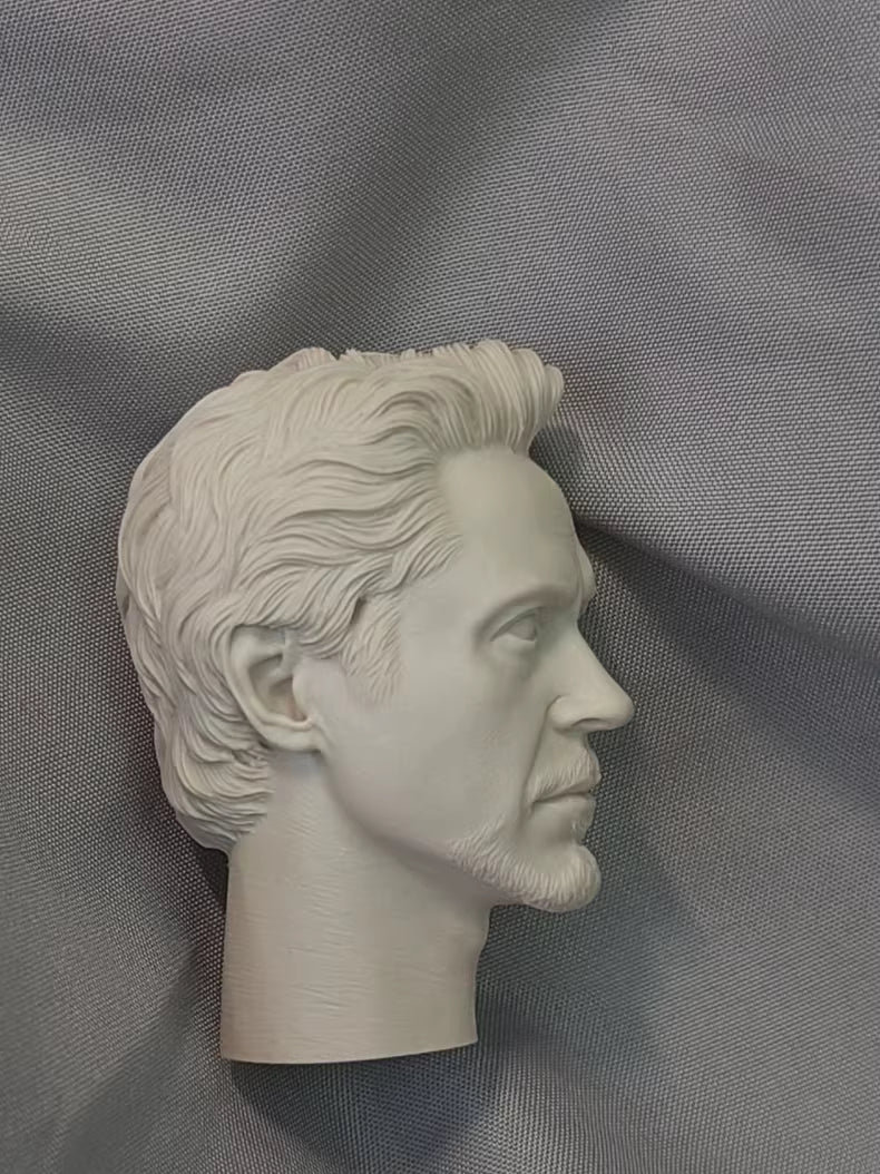 Robert Downey Jr. Iron Man Tony Stark 1/6 scale unpainted head sculpt