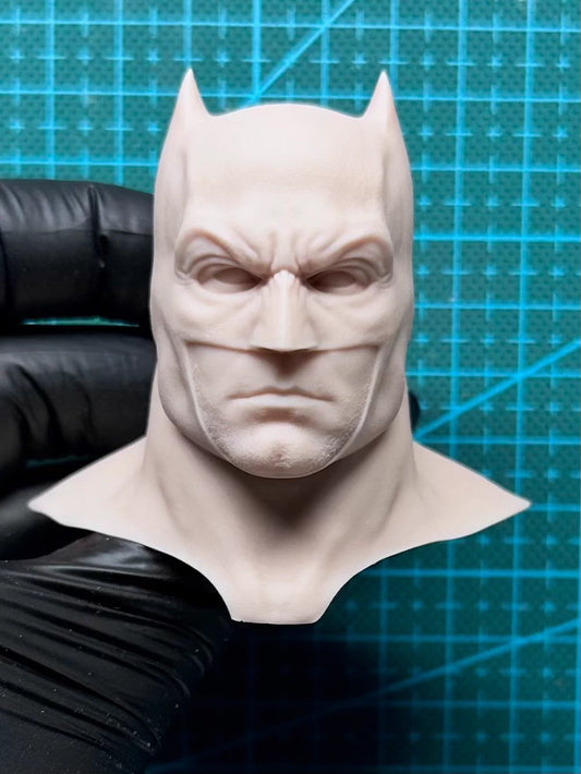 Batman 1/6 scale unpainted head sculpt