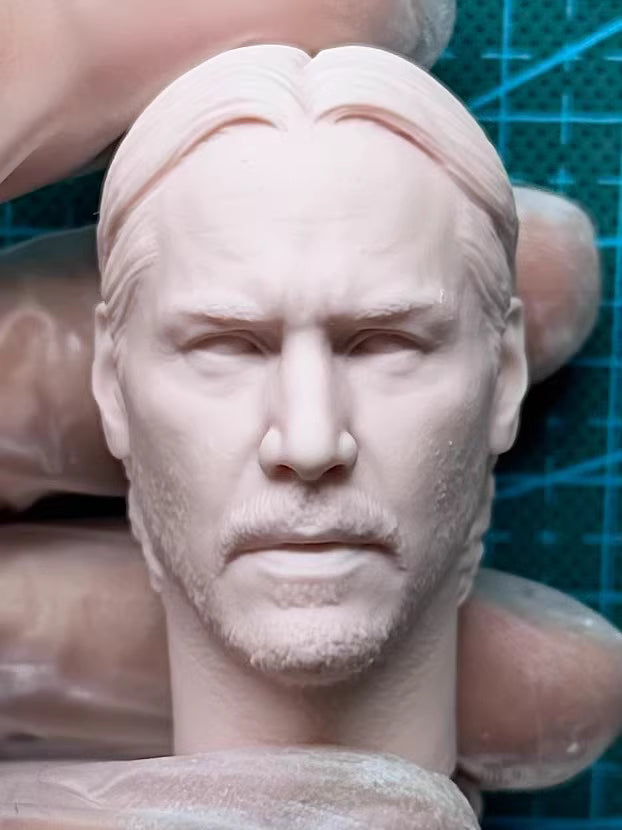 Keanu Reeves 1/6 scale unpainted head sculpt John Wick