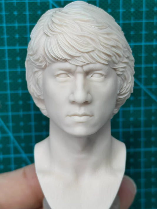 1/6 scale unpainted head sculpt Jackie Chan