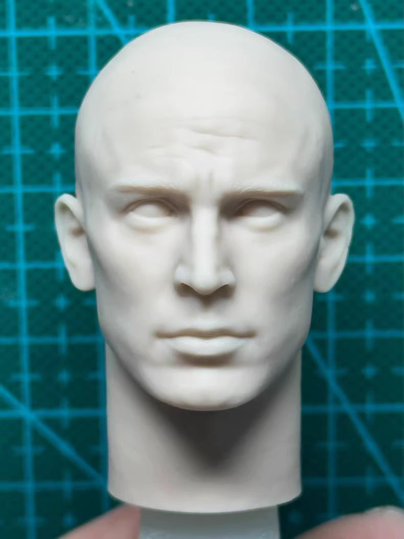 Chris Evans 1/6 scale unpainted head sculpt Captain America Steven Rogers