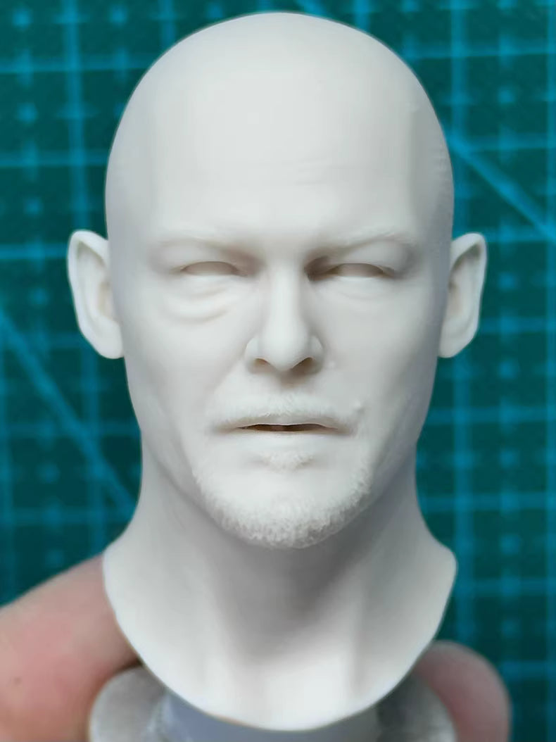 Norman Reedus 1/6 scale unpainted head sculpt