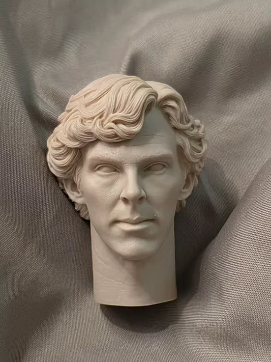 Benedict Cumberbatch Sherlock 1/6 scale unpainted head sculpt