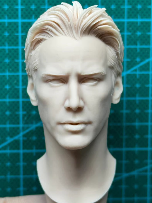 Keanu Reeves 1/6 scale unpainted head sculpt