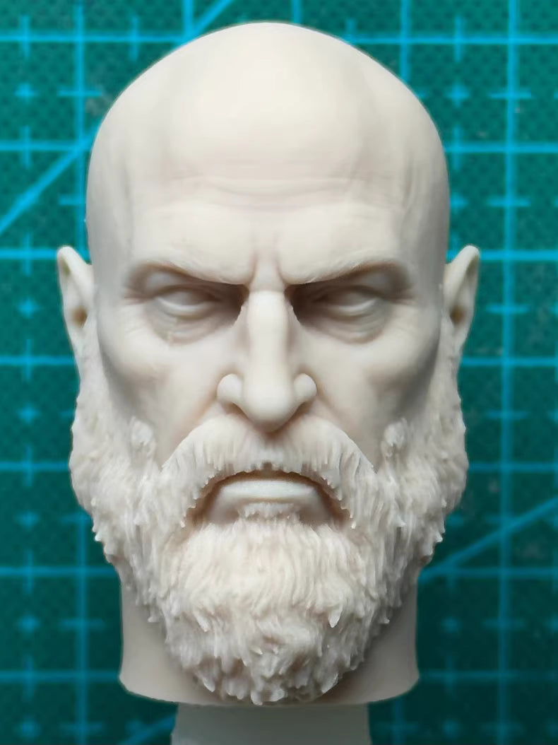 Kratos God of War 1/6 scale unpainted head sculpt