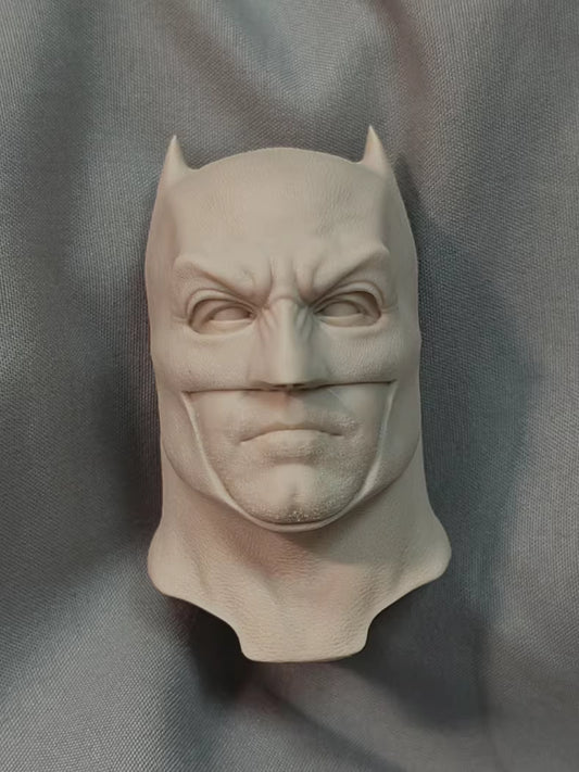 Batman 1/6 scale unpainted head sculpt
