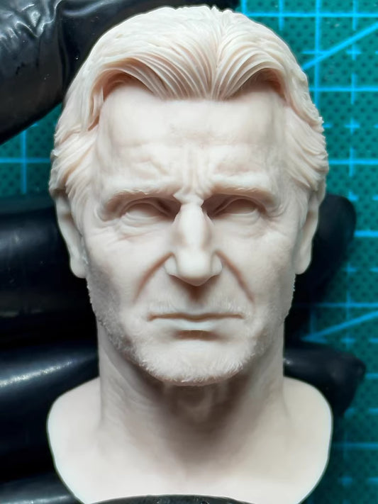 Liam Neeson 1/6 scale unpainted head sculpt
