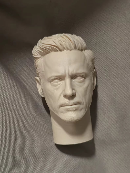 Robert Downey Jr. Iron Man Tony Stark 1/6 scale unpainted head sculpt