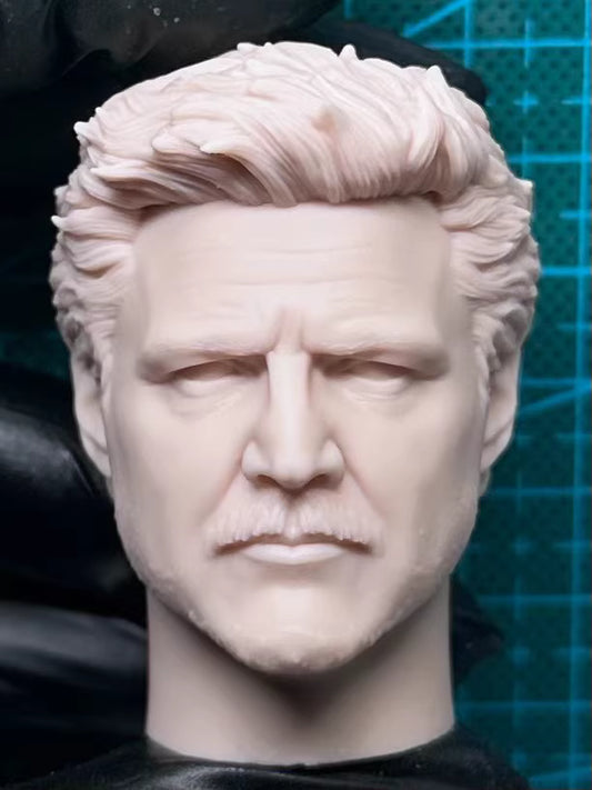 Pedro Pascal 1/6 scale unpainted head sculpt